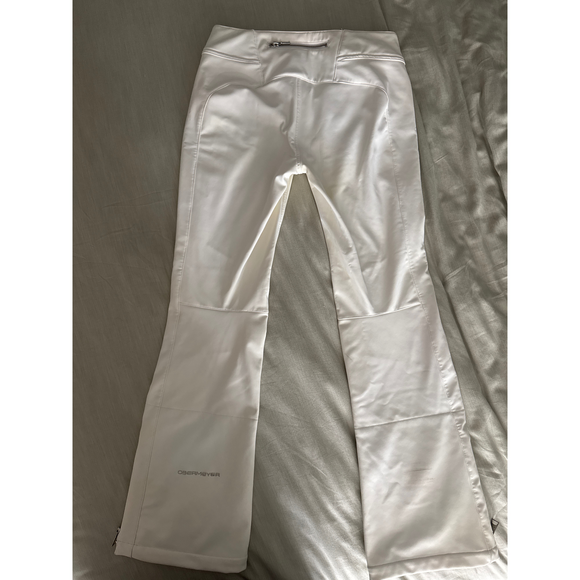 Obermeyer Clio Softshell Ski Pants 4 in White - Picture 4 of 8